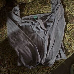 Purple Long Sleeve Blouse WILD FABLE